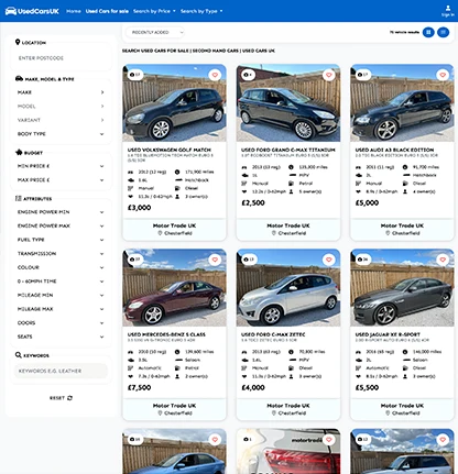 Used Cars UK Car Search - Used Cars Search Results
